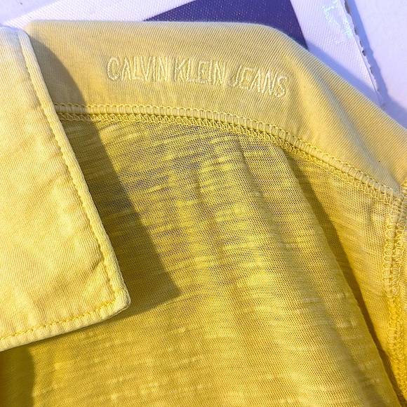 Calvin Klein jeans no button v neck collared ss polo shirt. Size XL. 100%cotton - Picture 3 of 6